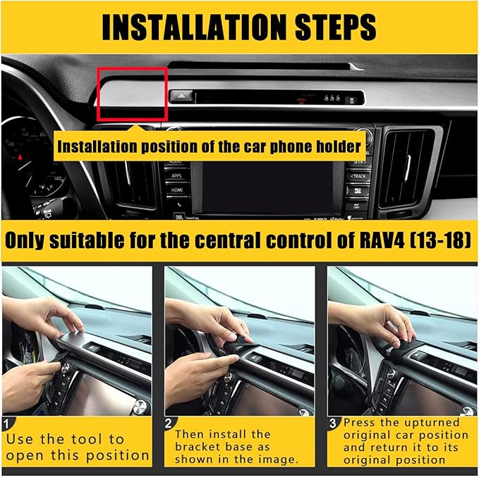 for Magsafe Car Phone Holder, Air Vent Adjustable Stand, Auto Cradles Dashboard Mount for Toyota RAV4 2013-2018, Custom Magnetic Navigation Bracket for All Smartphone, for iPhone