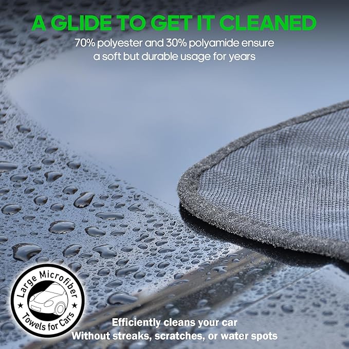 PBHEPJ 2 Pack Microfiber Towels (36"x 24") Extra Large Ultra Absorbent Drying Towel for Cars and Trucks, Without Streaks, Scratches, or Water Spots