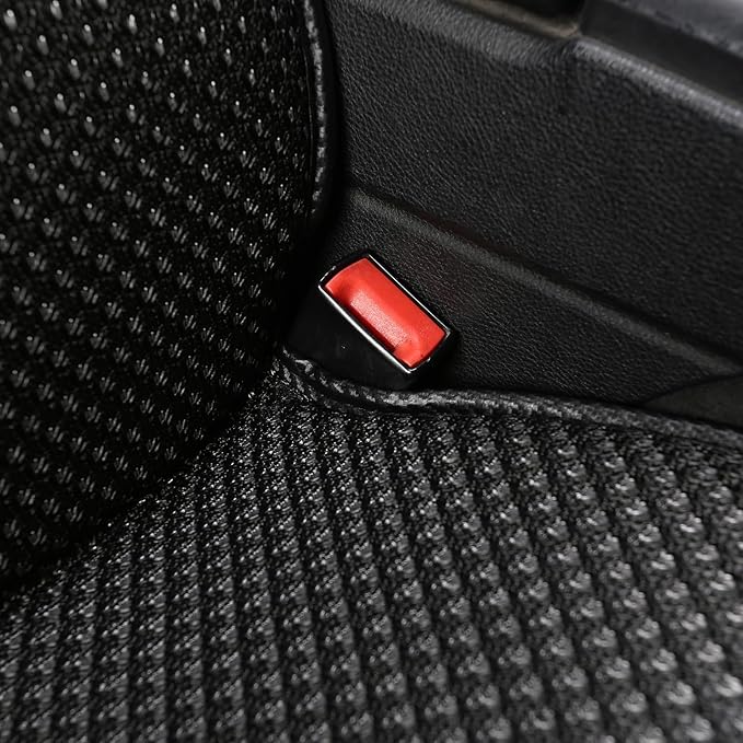 Auto Newer Luxury Breathable Car Seat Cover,Rear Car Seat Protector, Fit Four Seasons of Universal Automotive Vehicle Cushion Cover, Compatible with 91% Cars,SUV,Trucks (Black,Rear Seats)