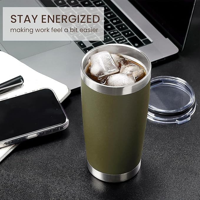 MEWAY 20oz Tumbler 12 Pack Double Wall Vacuum Insulated Travel Mug Bulk, Mix Color Stainless Steel Tumblers with Lid and Straw, Durable Powder Coated Coffee Cups for Cold & Hot Drinks(Mix Color, 12