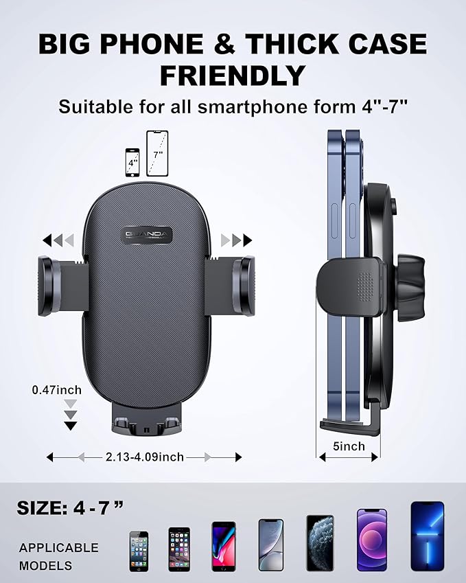 Upgraded Phone Holders for Your Car, Universal Cell Phone Mount Holder, Hands Free Automobile Mobile Phone Stand, 360° Adjustable Air Vent Cradles Car Accessories for iPhone and Smartphone