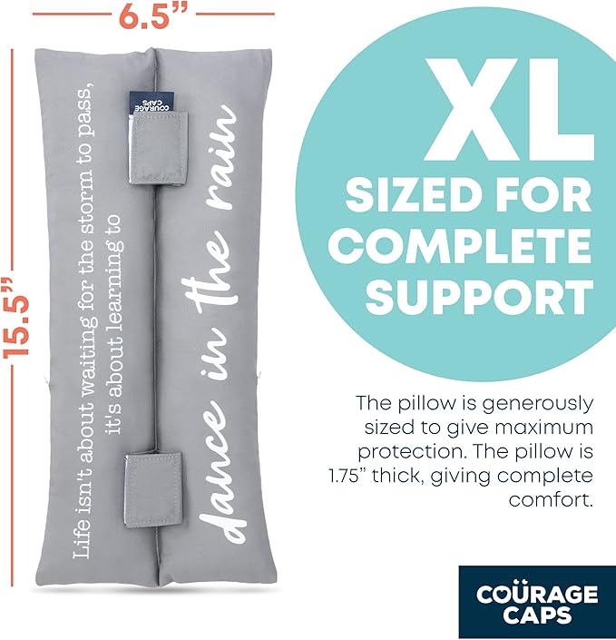 Post Surgery Seatbelt Pillow, Chemo Port Pillow, Cushion Post Surgery for Mastectomy, After Heart Surgery, Hysterectomy Pillow for Car, Breast Cancer Seatbelt Cover - Life in Gray