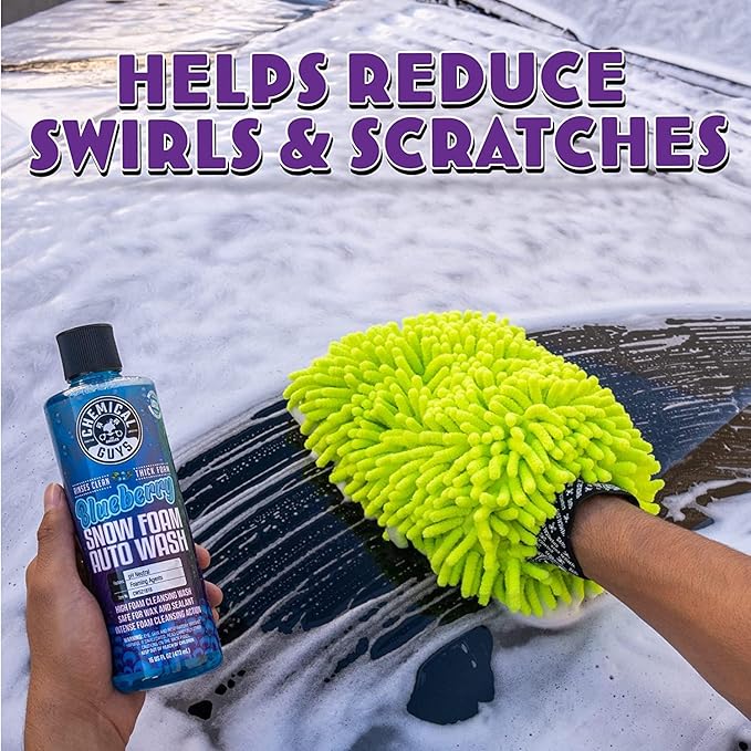 Chemical Guys Big Mouth Max Release Foam Cannon and Blueberry Snow Foam Car Wash Soap, 64 fl oz (Car Wash, Home Wash & Boat Wash Foam Cannon Connects to Your Pressure Washer) 34 oz Bottle (2 Items)