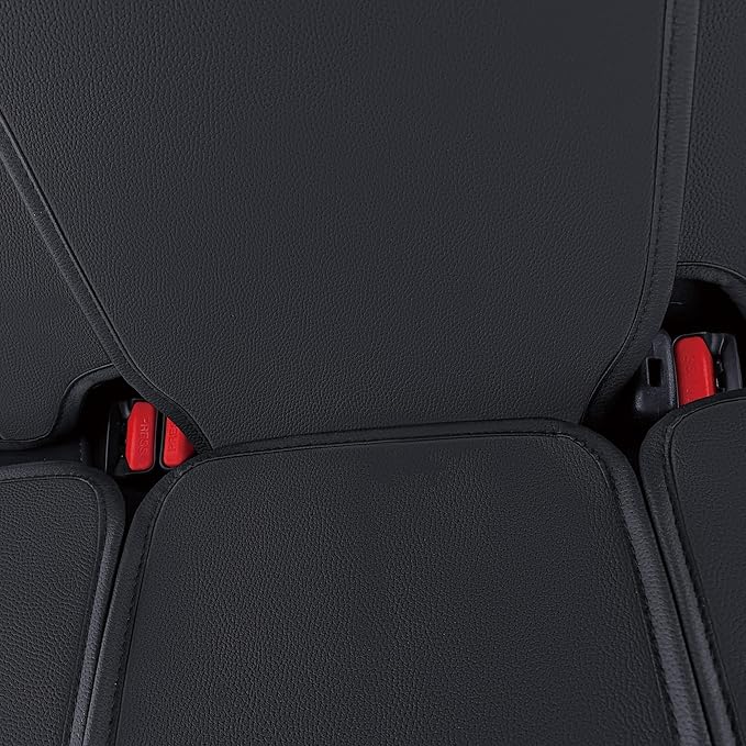 OASIS AUTO Custom Fit Seat Covers for Forester/Outback/Legacy/Impreza/Crosstrek 2010-2025, Waterproof Durable Faux Leather Seat Protector Cushion (Full Set, Black)
