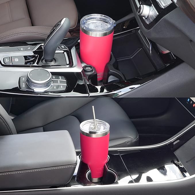 WETOWETO 20oz Tumbler, Stainless Steel Vacuum Insulated Water Coffee Tumbler Cup, Double Wall Powder Coated Spill-Proof Travel Mug Thermal Cup for Home Outdoor (Watermelon Red, 1 Pack)