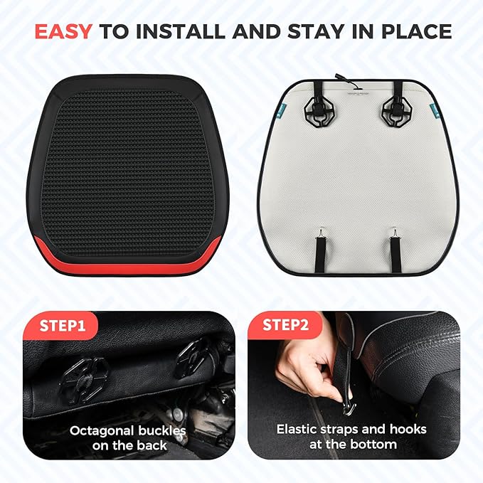 FLORICH Car Seat Cushion for Full Back and Seat Leather Winter Seat Cushion Pad for Driver or Passenger Seat
