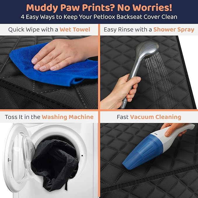 Front Seat Dog Cover for Car, Truck & SUV - Waterproof, Non-Slip Pet Car Seat Cover for Dogs - Durable, Easy to Install & Clean, Front Passenger Seat Protector for Pets & Vehicles
