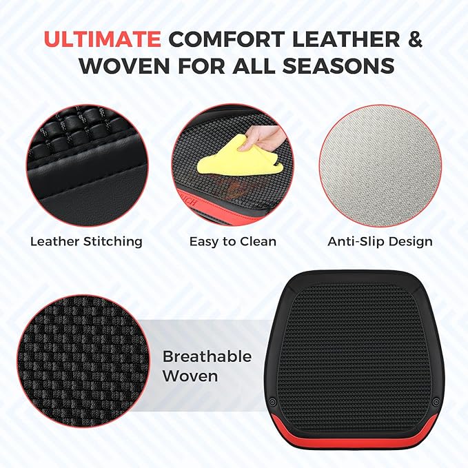 FLORICH Car Seat Cushion for Full Back Winter Car Seat Cover Universal Fit for Car Truck SUV Van Driver or Passenger Seat