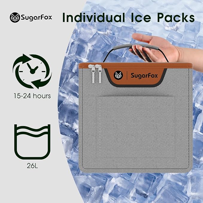 Trunk Organizer, Heavy-Duty Storage for Car & SUV, Foldable Waterproof Car Organizer with Cooler, Collapsible Multi-Compartment Storage, 95L, Grey-M003