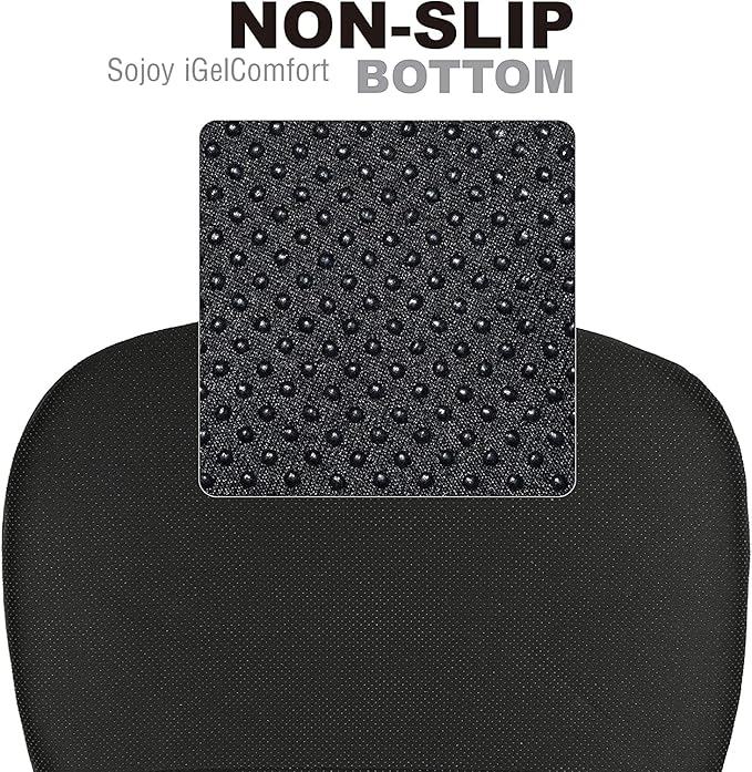 Sojoy Truck Seat Cushion with Firm Lumbar Support,Gel Seat Cushion with Upper Lower Back Support Pillow for Office,Car,Truck, Pain Relief Coccyx Seat Cushion
