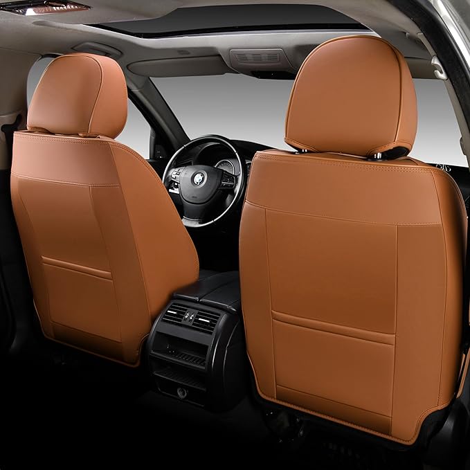 FLORICH Seat CoversFull Set, 5 Seats Universal Seat Covers for Cars, Nappa Leather Auto Seat Protectors, Front and Rear Seat Protector Car Seat Cushions Automotive Vehicle Cover for SUV Pick-up Truck