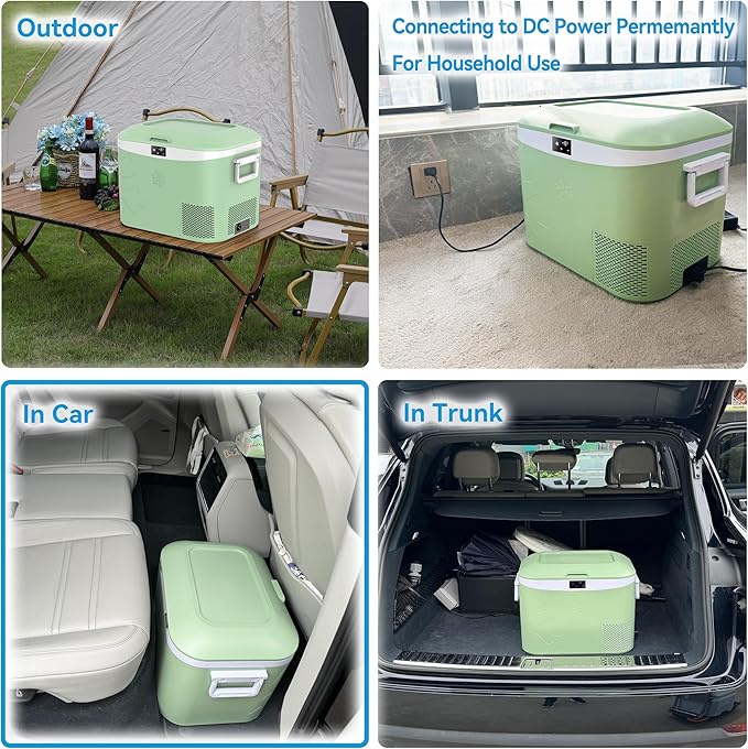 Car Refrigerator Portable 12V Fridge 19 Quart (18 Liter) 12 Volt Freezer Compressor Cooler 12V/24V DC 110~240 V AC for Truck Van RV Camper SUV and Home Use -18℃~+15℃
