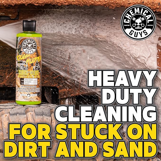 Chemical Guys EQP339 TORQ Professional Foam Cannon & Tough Mudder Truck Wash, Off Road ATV Heavy Duty Soap, 128 fl oz (1 Gallson), Lemon Scent