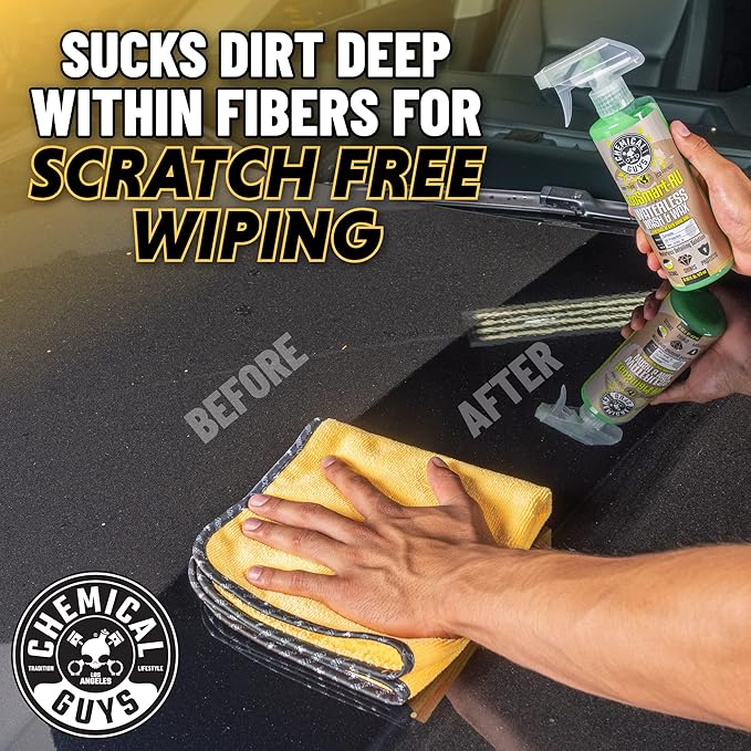 Chemical Guys MIC 506 03 Professional Grade Premium Microfiber Towels, Gold (16 Inch x 16 Inch) (Pack of 3) - Safe for Car Wash, Home Cleaning & Pet Drying Cloths