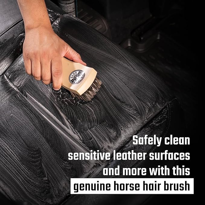 Chemical Guys ACC_S95 Long Bristle Horse Hair Leather Cleaning Brush for Car Interiors, Furniture, Sneakers, Boots, and More (Works on Natural, Synthetic, Pleather, Faux Leather and More) (Pack of 12)