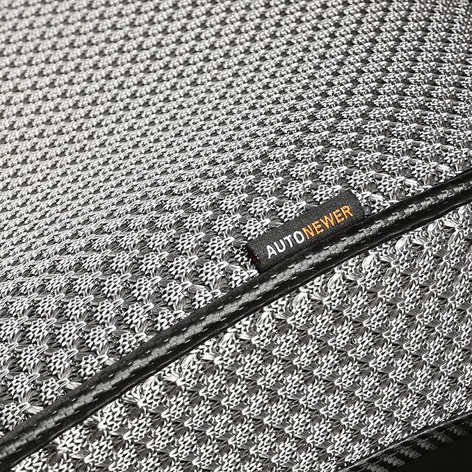 Auto Newer Luxury Breathable Car Seat Cover Fit Four Seasons, Universal Front of Car Seat Cushions, Bottom Seat Covers of Full Wrapped Edge,Universal Fit for 95% Cars,SUV,Pickup,Van(Grey,2PCS)