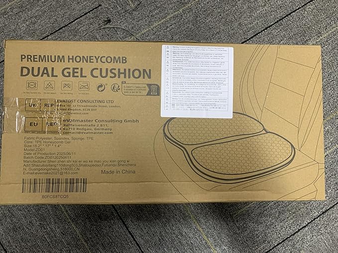 Honeycomb Car Gel Seat Cushion Soft Breathable Maintain a Refreshing Feel Relieve Hip Pressure This Seat Cushion Suitable For All Seasons for Car Office Home Wheelchair Chair Long Sitting Use