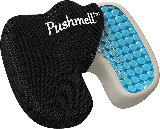 Gel & Memory Foam Seat Cushion for Tailbone & Sciatica Pain Relief – Ergonomic Office Chair & Car Seat Cushion – Chair Cushions for Desk & Home – Includes Bonus Extra Cover