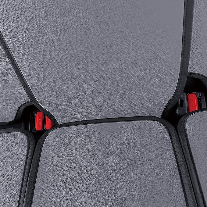 OASIS AUTO Custom Fit Seat Covers for Forester/Outback/Legacy/Impreza/Crosstrek 2010-2025, Waterproof Durable Faux Leather Seat Protector Cushion (Full Set, Gray)