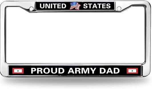 Proud Army Dad License Plate Frame Military US Army Pride Easy Installation License Plate Frame US Army