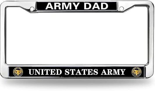 Proud Army Dad License Plate Frame Religious US Army Dad Gifts Scratch-Resistant License Plate Frame US Flag Army Dad License Plate Frame for Police