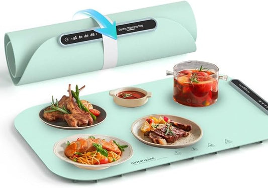 Electric Warming Tray with 3 Adjustable Temperature, Foldable Warming Mat for Food Features Full Surface Heating & Portable, Food Warmer for Buffet Party, Gatherings, Daily Use