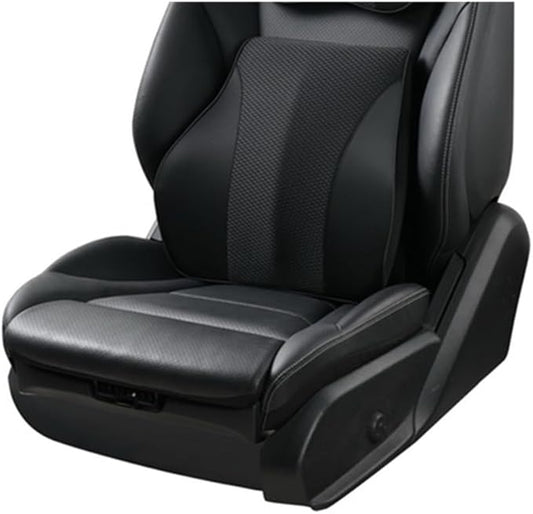 Memory Foam Waist Support Pillow Middle/Lower Back Support pad is Used for car Seats, Office Chairs, Lounge Chairs, etc (Black)