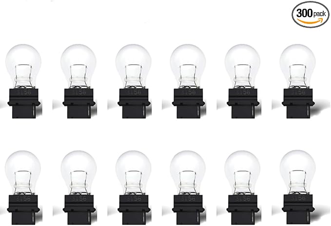 12 Pack 3156 Bulb,T25 3155 3156ll 3456 4156 12v 27w P27w Back Up Light/Reverse Bulb/Turn Signal W2,5x16d Halogen Long Life Bulbs Fit for Cars and Trucks
