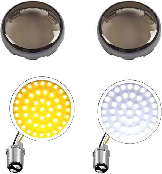 1157 Front Sequential LED Turn Signal, 2 Inch Bullet 12V Motorcycle Blinker Lights for Harley Street Glide, Dyna, Road King, Sportster 1200, Iron 883