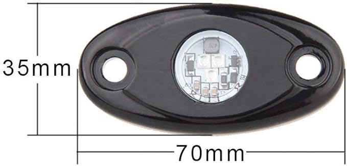 YONEDA 4 Pods Yellow Rock Lights 6000K Ultra Bright LED Neon Underglow Light IP68 Waterproof for Trucks SUV UTV ATV RZR Car Boats Pickup Motorcycle