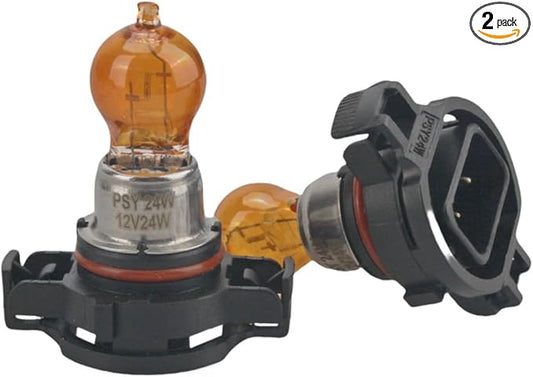 (2 Pack) PSY24W Front Turn Signal Light Bulb 12V 24W fits for New Passat Magotan Golf 6 / GTI Regal GL8 First Land Excelle GT/XT - Replace PSY24W 12188NAC1 12188NA 12188 NA