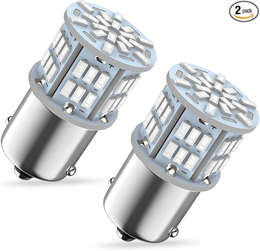 1156 Bulb Reverse Light, Led 1141 1003 7506 BA15S Bulbs, 12V-24V 54SMD Used for Truck Car Backup Reverse Lights, Tail Parking Lights,Camper Trailer RV Interior Light, 2pcs Blue