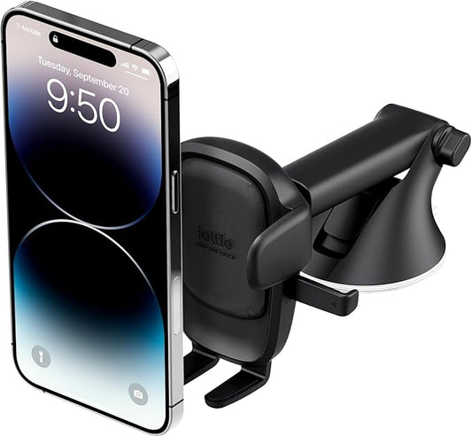 iOttie Easy One Touch Advanced Universal Car Mount Dashboard & Windshield Suction Cup Phone Holder for iPhone Samsung, Google, All Smartphones