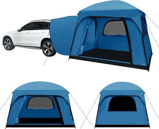 SUV Tent, Dual Mode (Party & Privacy), Heavy-Duty Oxford Fabric, Sturdy Metal Frame, Quick Connect Setup for SUV/Jeep/Truck with Cap, All-Season Waterproof Camping Shelter
