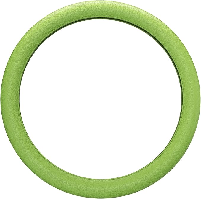 LRITER Car Steering Wheel Cover, Non-Slip Silicone Material, Multiple Color Choices, Universal Auto Parts Steering Wheel Cover, Suitable for Most Cars (Green)