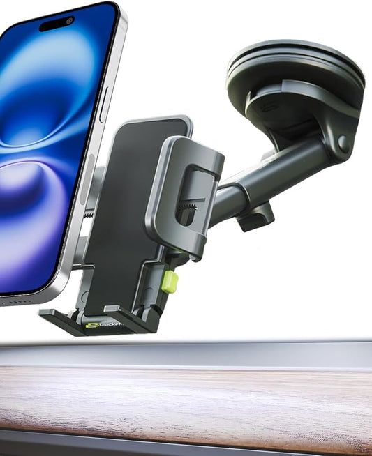 Bracketron Cell Phone Holders for Your Car - TripGrip Extend Phone Holder for Car Dashboard & Windshield, One-Hand Release, 360 Rotation, Suction Cup Car Phone Holder Mount for iPhone Android Samsung