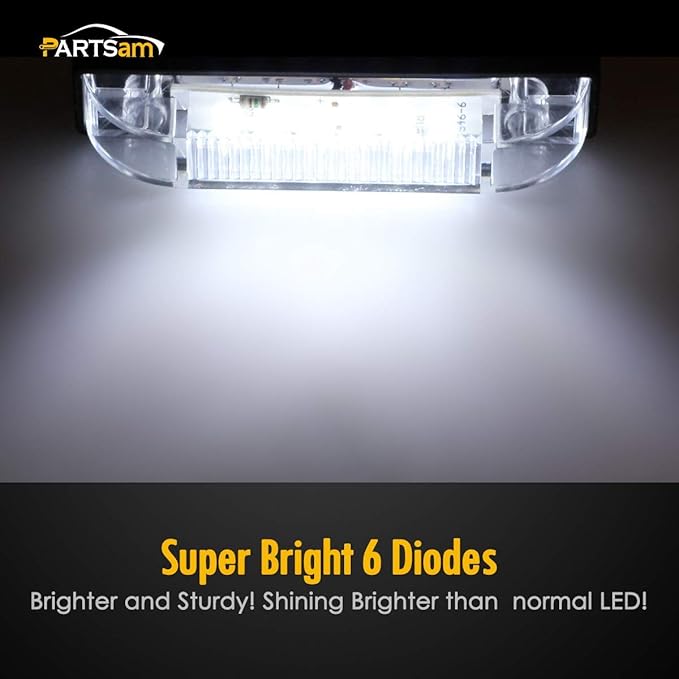 Partsam 4Pcs 4inch Utility White 9 LED Strip Light Bar, Clear Lens Waterproof 4" Boat Marine Lights, Marker Lights for Truck Trailer Car Pickup RV Camper, Under HoodLights, Dome Lights