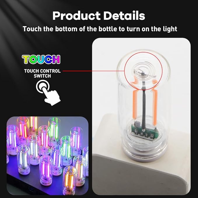 4Pcs Car USB Night Light, Touch Adjustment LED Ambient Lighting Plug in USB Automotive Night Lamps, Mini LED Bulb for Car, Camping, Holiday, Decoration, Bedroom, Party(Pink)