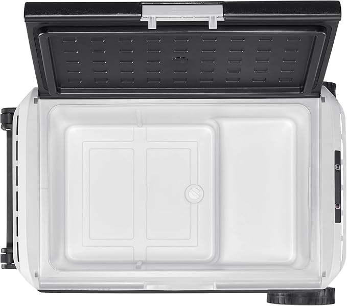 VEVOR 63.4QT/60L Car Fridge, Portable Electric Cooler with Wheels and Handle, -4℉~68℉, 12/24V DC and 100-240V AC Compressor Freezer for Outdoor, Camping, Travel, RV, Black