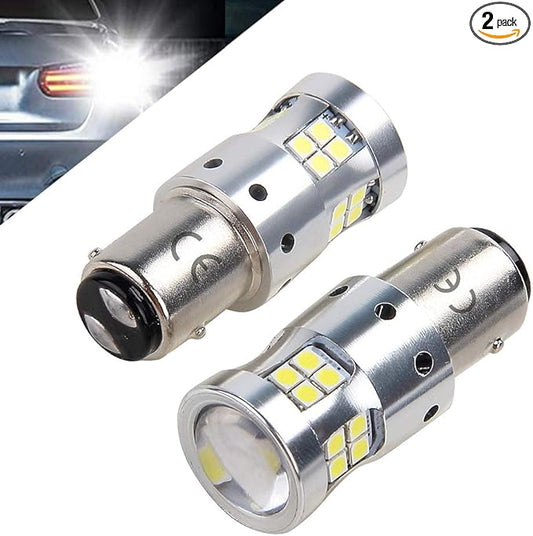 1157 BAY15D LED Bulbs 2057 2357 7528 LED Lights 1500 Lumens, With Projector Lens, for Backup Reverse Blinker Brake Tail Lights 6000K White. 2-Pack
