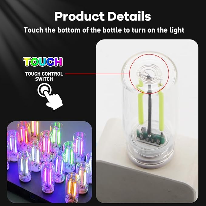 4Pcs Car USB Night Light, Touch Adjustment LED Ambient Lighting Plug in USB Automotive Night Lamps, Mini LED Bulb for Car, Camping, Holiday, Decoration, Bedroom, Party(Green)