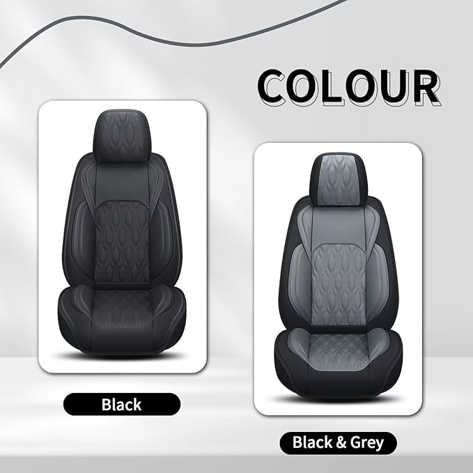 2 Front Car Seat Cover Fit for Nissan Frontier 2009-2023 2024 2025, Faux Leather for Frontier Seat Covers Waterproof Auto Seat Cushion Protector Compatible Airbag (2 Seats,Black)