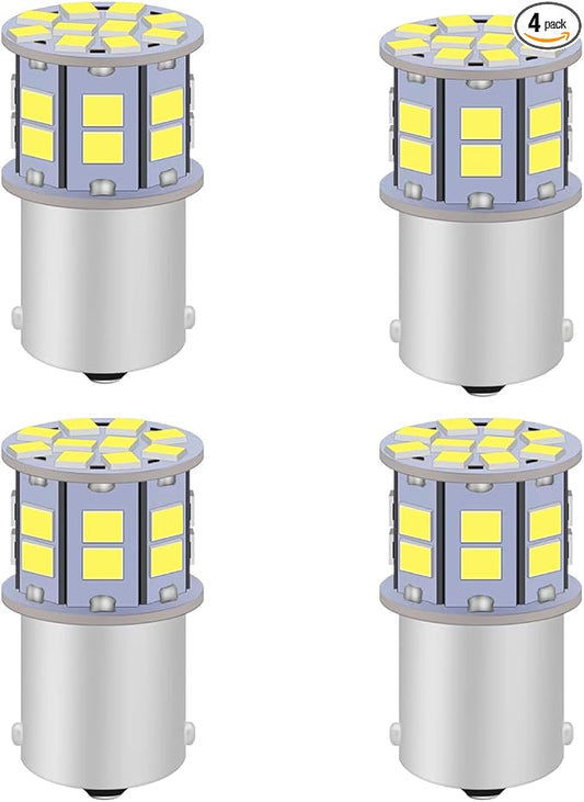 1156 LED Bulb, Super Bright 7506 BA15S P21W 1141 LED Replacement Bulbs for Backup Reverse Light, Tail Brake DRL Parking Light, White (Pack of 4)