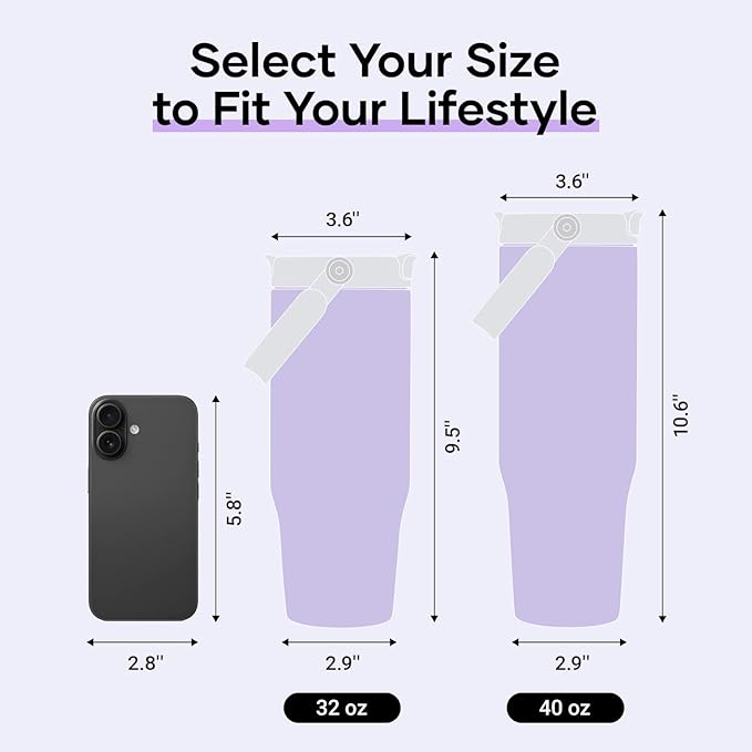 BUZIO 40 oz Tumbler with Handle, Insulated Tumbler with 2-in-1 Lid and Straw, Stainless Steel Vacuum Insulated Iced Coffee Tumbler Cup, Spill-Proof Travel Mug Thermal Cup for Hot and Cold Drinks