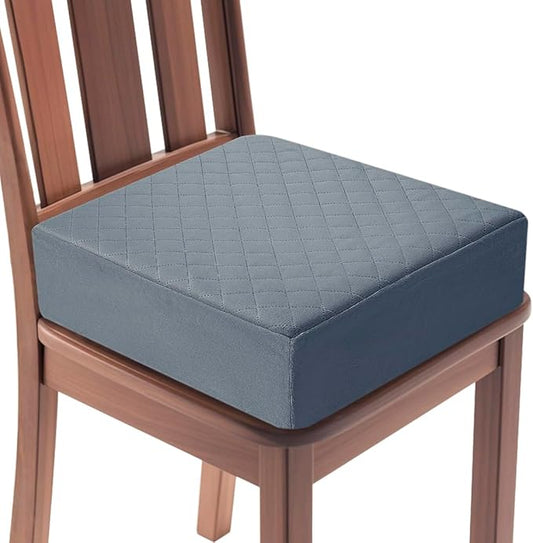 16x16x5 Medium-Soft Memory Foam Seat Cushion for Home, Office, Car, Wheelchair – Plush Comfort & Joint Pain Relief – Washable Velvety Cover with Waterproof Layer & Non-Slip Base – Gray
