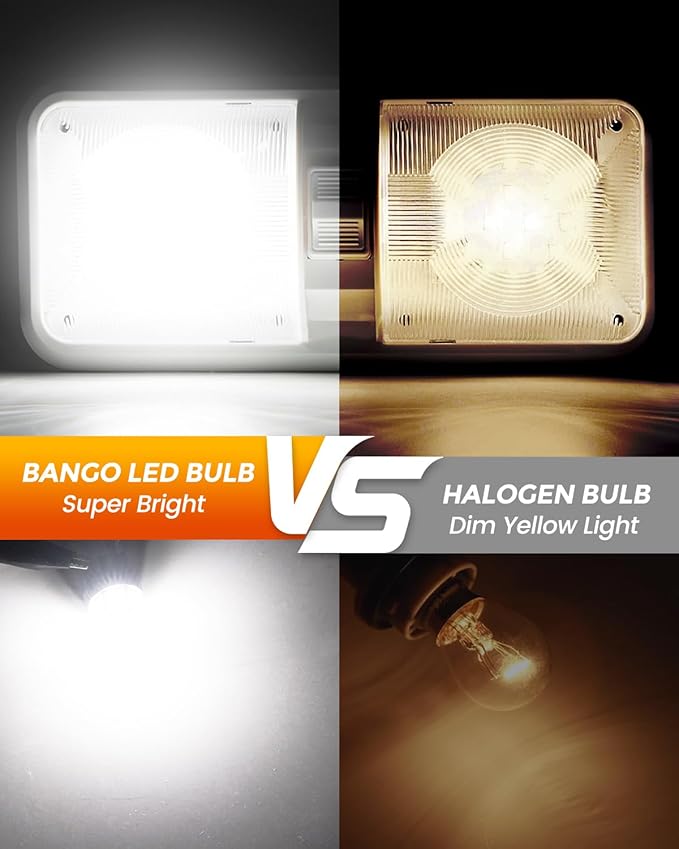 BANGO 1156 LED Bulb White Backup Reverse Light, 1141 7506 BA15S RV Interior Light Bulbs Super Bright for 12V RV Camper Trailer Boat Trunk Interior Lights, Pack of 4