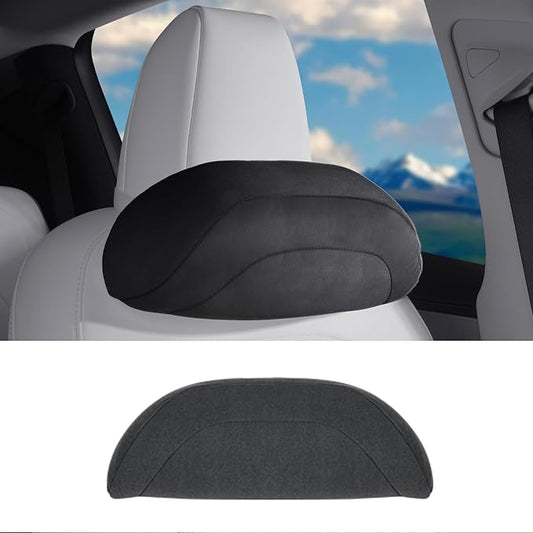 Soft car headrest for Model 3 Y S X Highland Juniper Accessories Complies with The Original OEM Factory Standards No Pressure no Odor Easy to Clean Pain Relief Car Neck Pillow 1pc Black