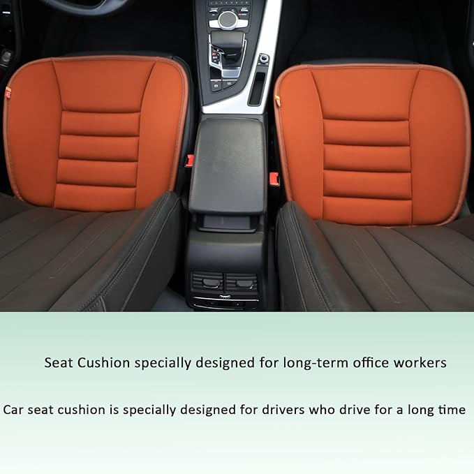 Car Seat Cushion Pad for Driving Seat Cushions for Office Chairs/Truck Memory Foam Seat Cushion Comfortable and Durable,Coffee