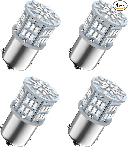 1156 Bulb Blue, 1141 1003 BA15S Led, 12V-24V 54-SMD 3014 Chips LED Bulbs for RV Camper Trailer Trunk Vehicle Interior Lights Tail Backup Reverse Lights Parking Lights 4pcs