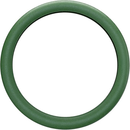 LRITER Car Steering Wheel Cover, Non-Slip Silicone Material, Multiple Color Choices, Universal Auto Parts Steering Wheel Cover, Suitable for Most Cars (Dark Green)